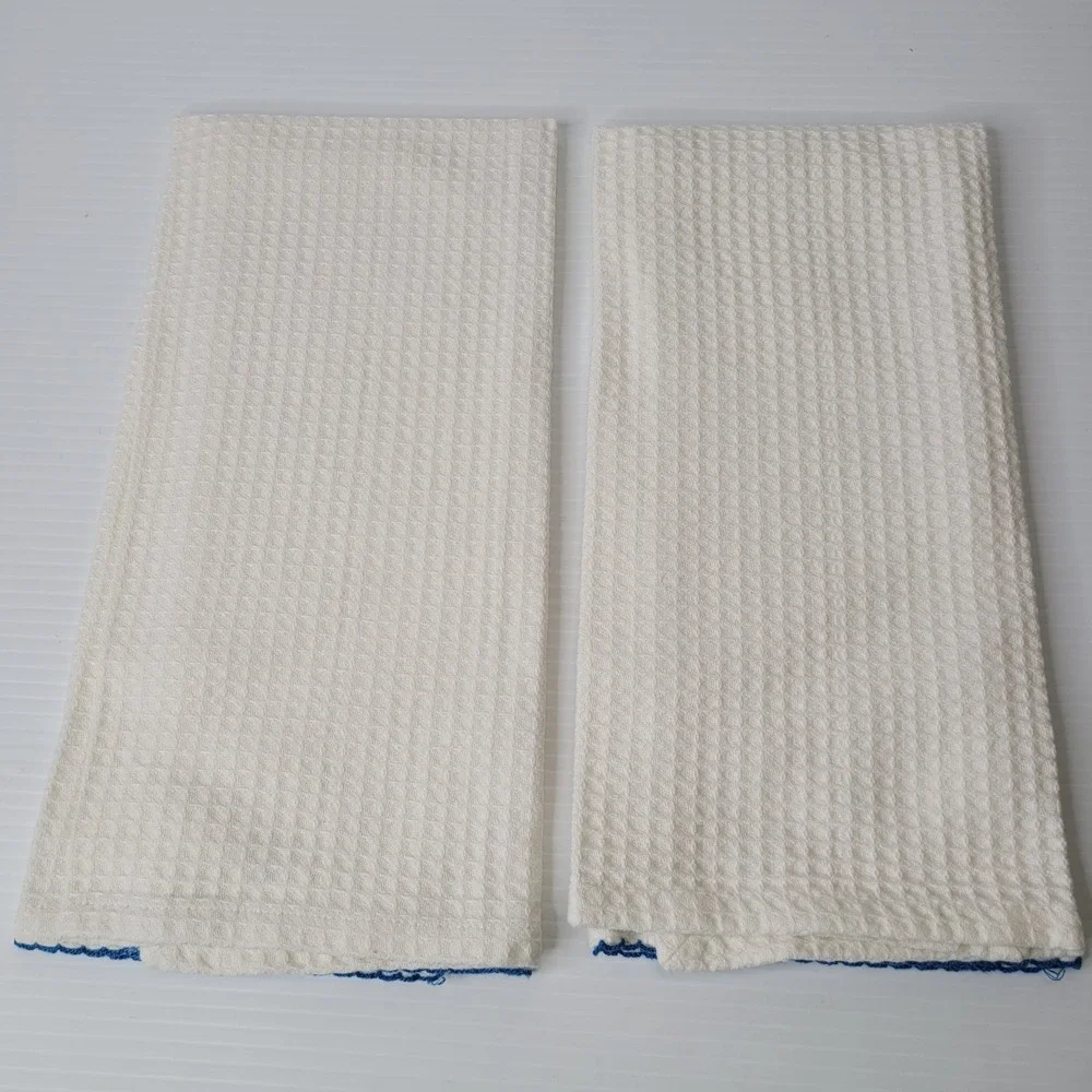 TAG Brand Dish‎ Towel Embroidered Fireworks USA Patriotic Design White NEW RARE